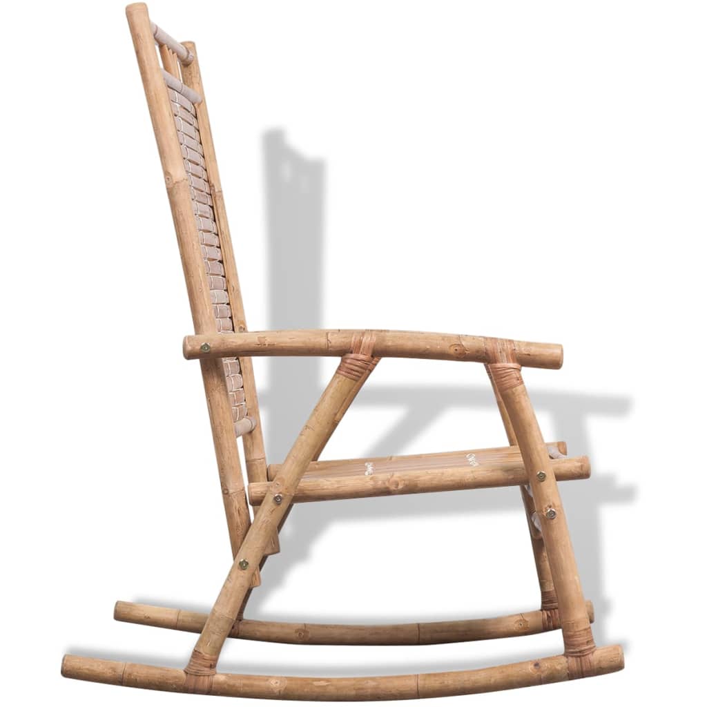 Eco-Friendly Bamboo Rocking Chair - Natural Finish
