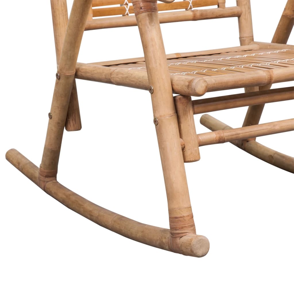 Eco-Friendly Bamboo Rocking Chair - Natural Finish
