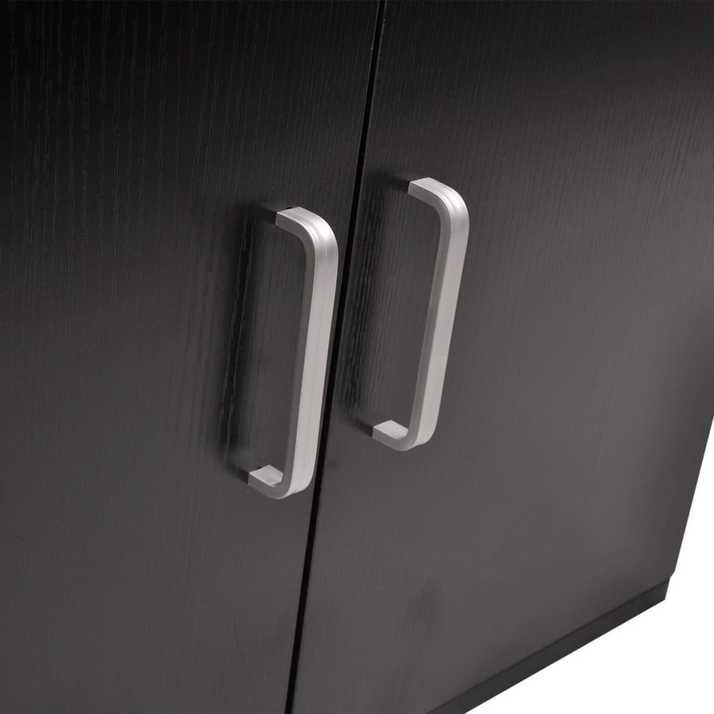 Nine Piece Bathroom Furniture and Basin Set Black