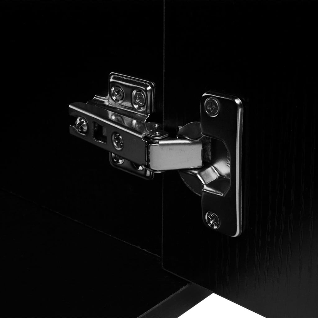 Nine Piece Bathroom Furniture and Basin Set Black