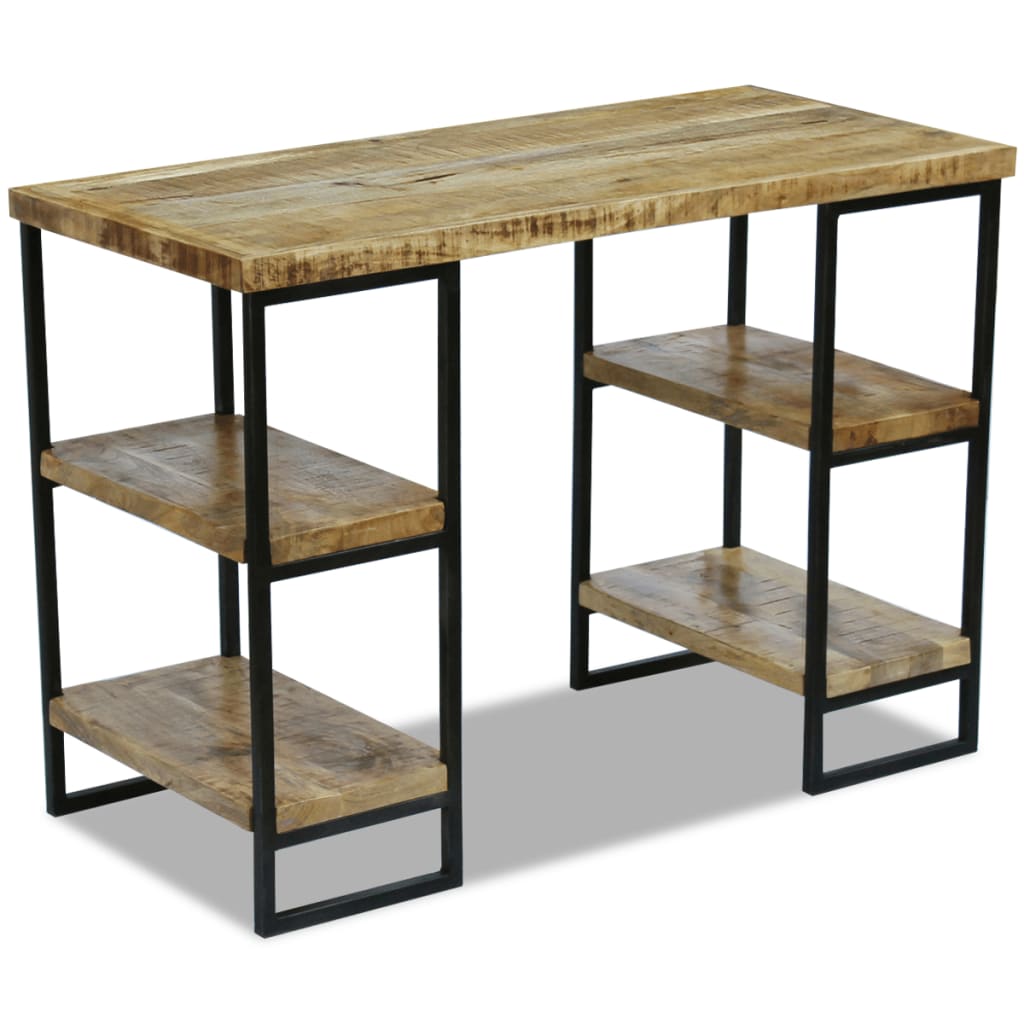 Mango Wood Office Desk - 110x50x76 cm - Natural Finish