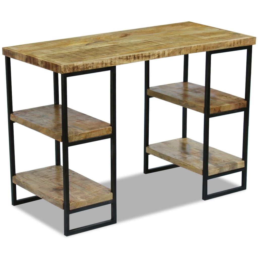 Mango Wood Office Desk - 110x50x76 cm - Natural Finish