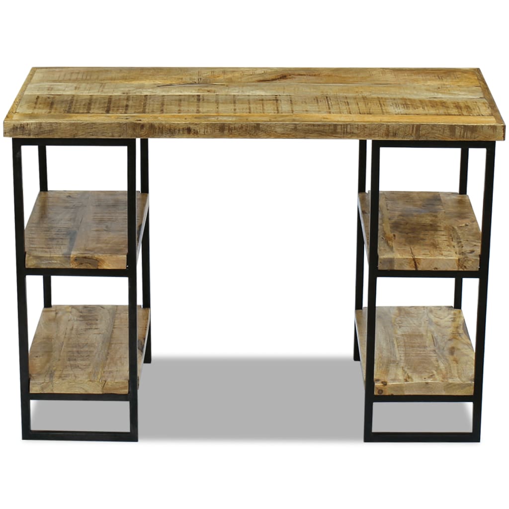 Mango Wood Office Desk - 110x50x76 cm - Natural Finish