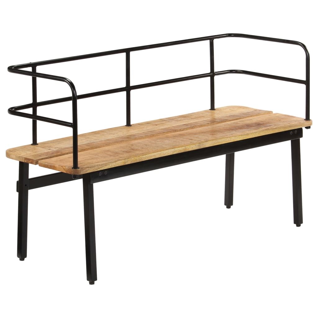 Solid Mango Wood Bench 120x40x70 cm - Natural Finish