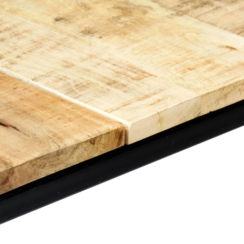 Solid Rough Mango Wood Dining Table - 140x70x75 cm Elegant Design