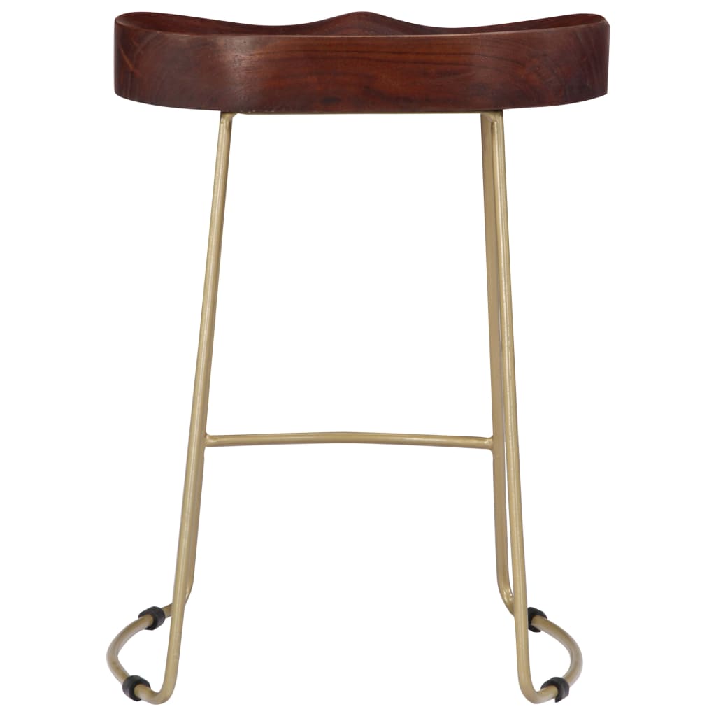 Elegant Gavin Bar Stools, Set of 2 in Solid Mango Wood