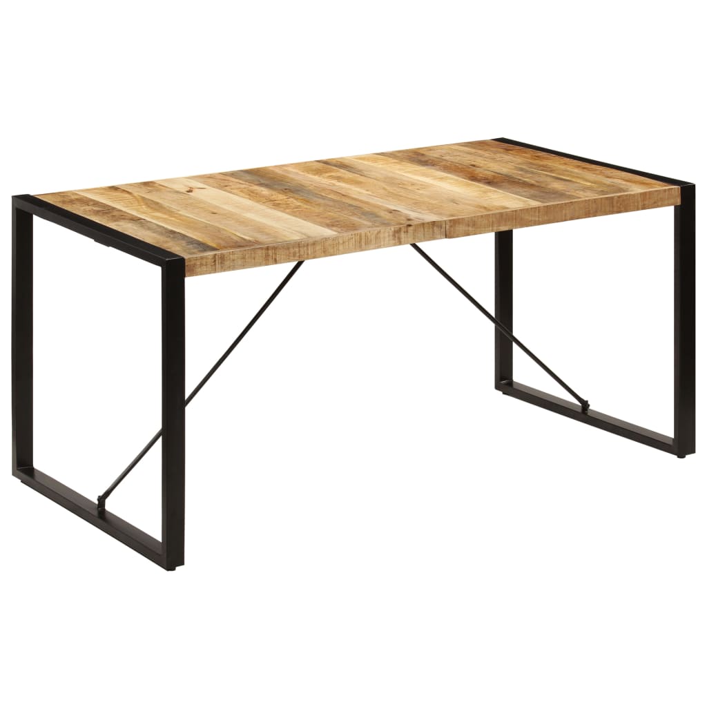 Stylish Solid Mango Wood Dining Table 160x80x75 cm