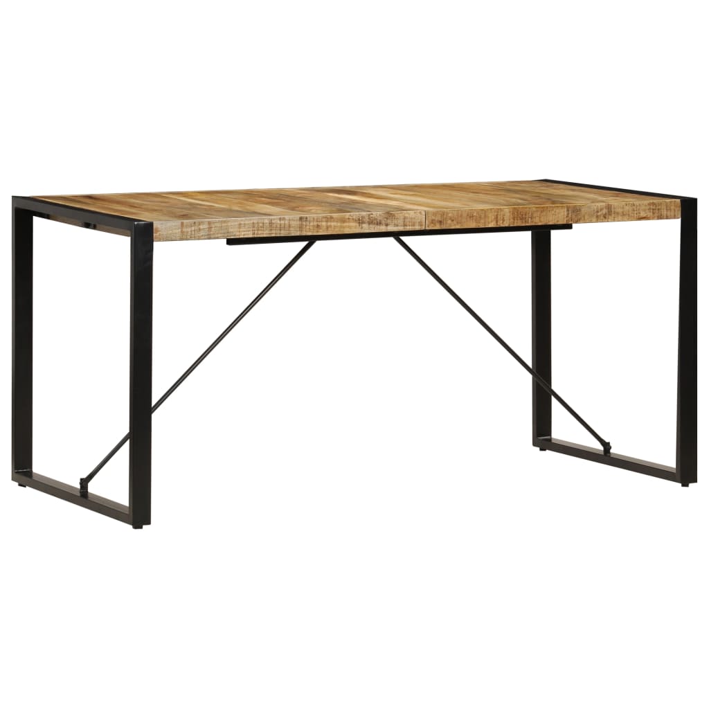 Stylish Solid Mango Wood Dining Table 160x80x75 cm