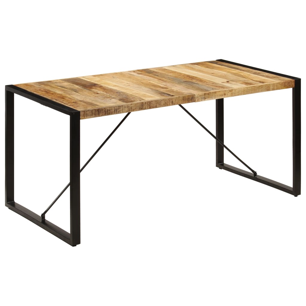 Stylish Solid Mango Wood Dining Table 160x80x75 cm