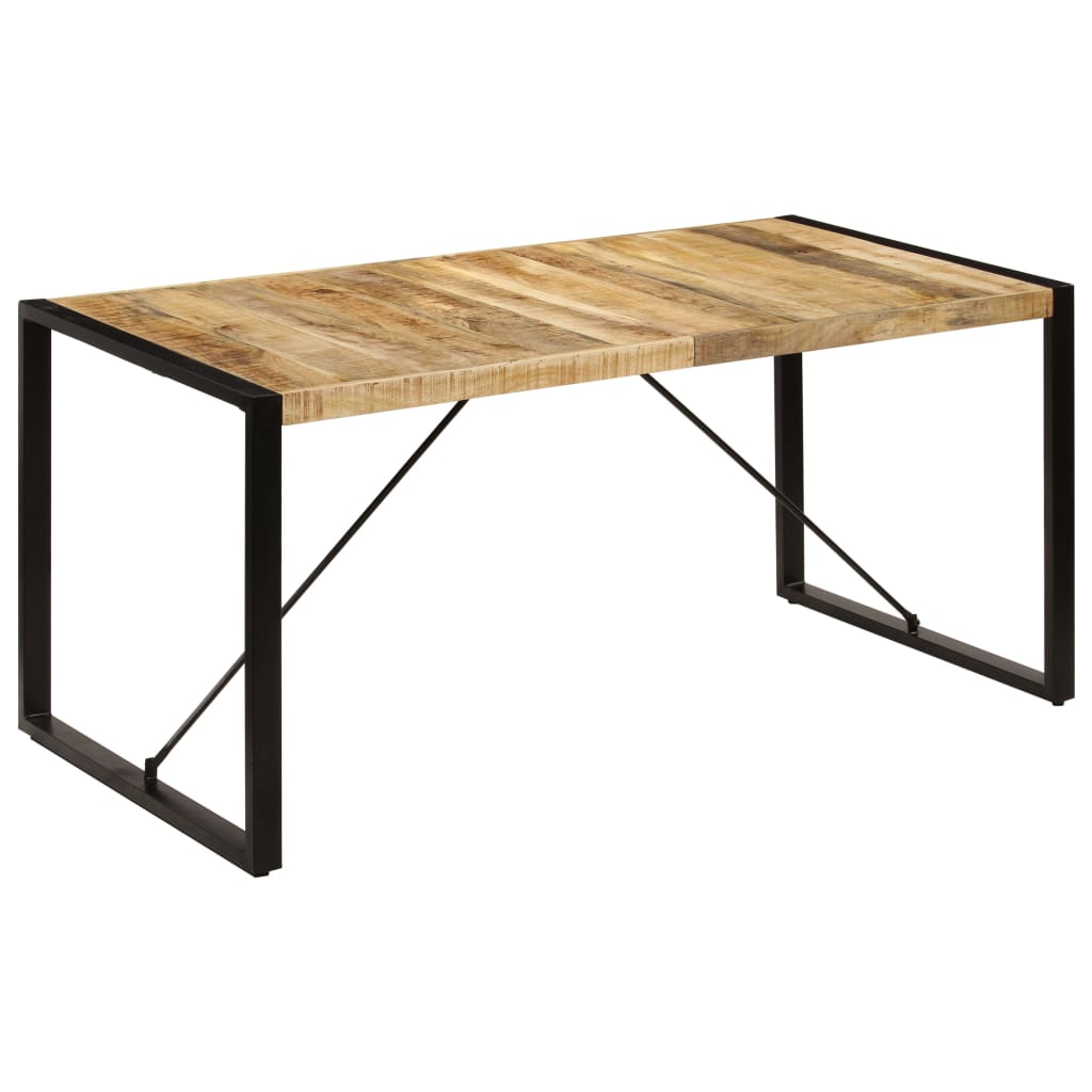 Stylish Solid Mango Wood Dining Table 160x80x75 cm