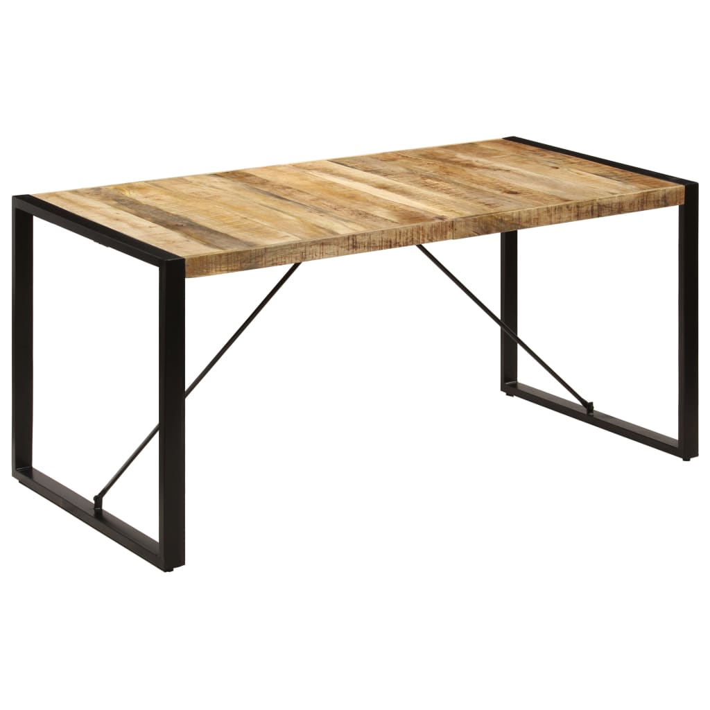 Stylish Solid Mango Wood Dining Table 160x80x75 cm