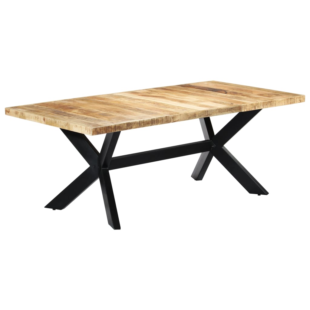 Solid Mango Wood Dining Table 200x100x75 cm