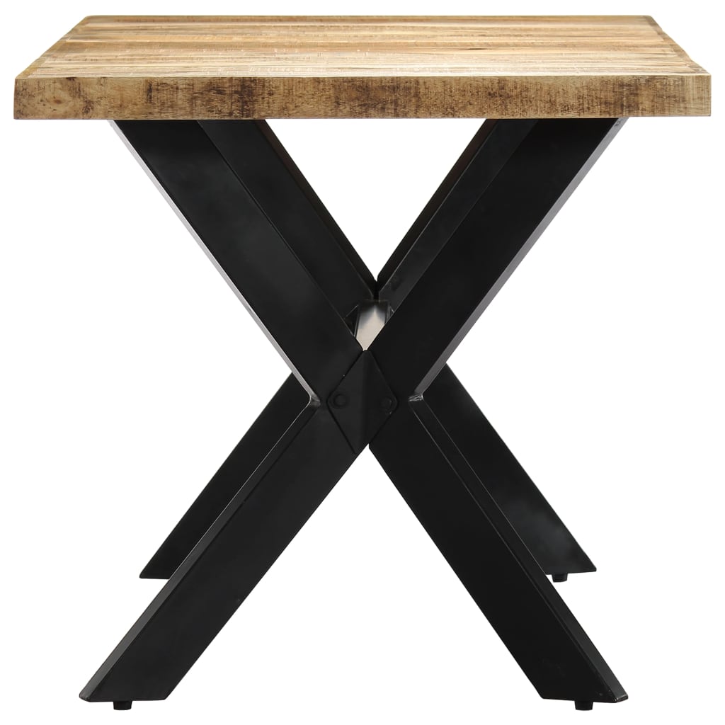Solid Mango Wood Dining Table, 140x70x75 cm - Rustic Charm