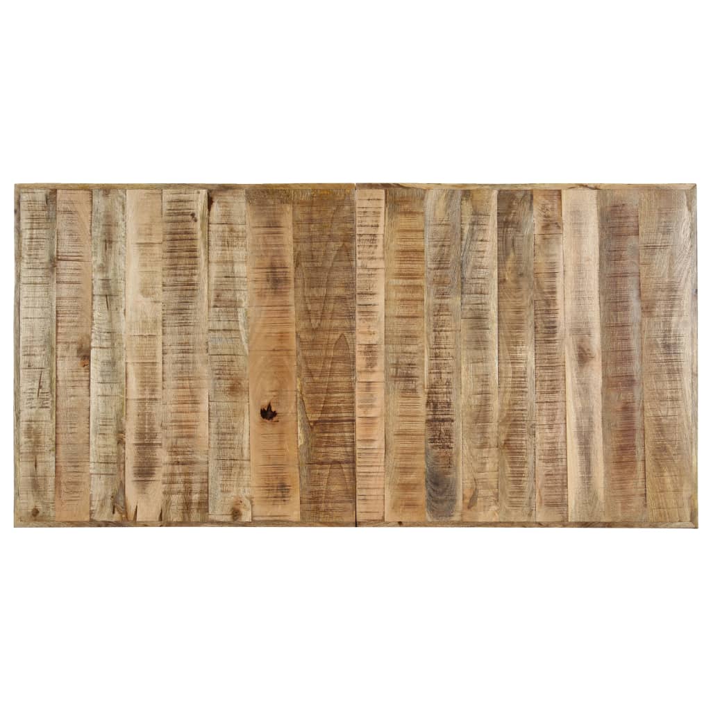 Solid Mango Wood Dining Table, 140x70x75 cm - Rustic Charm