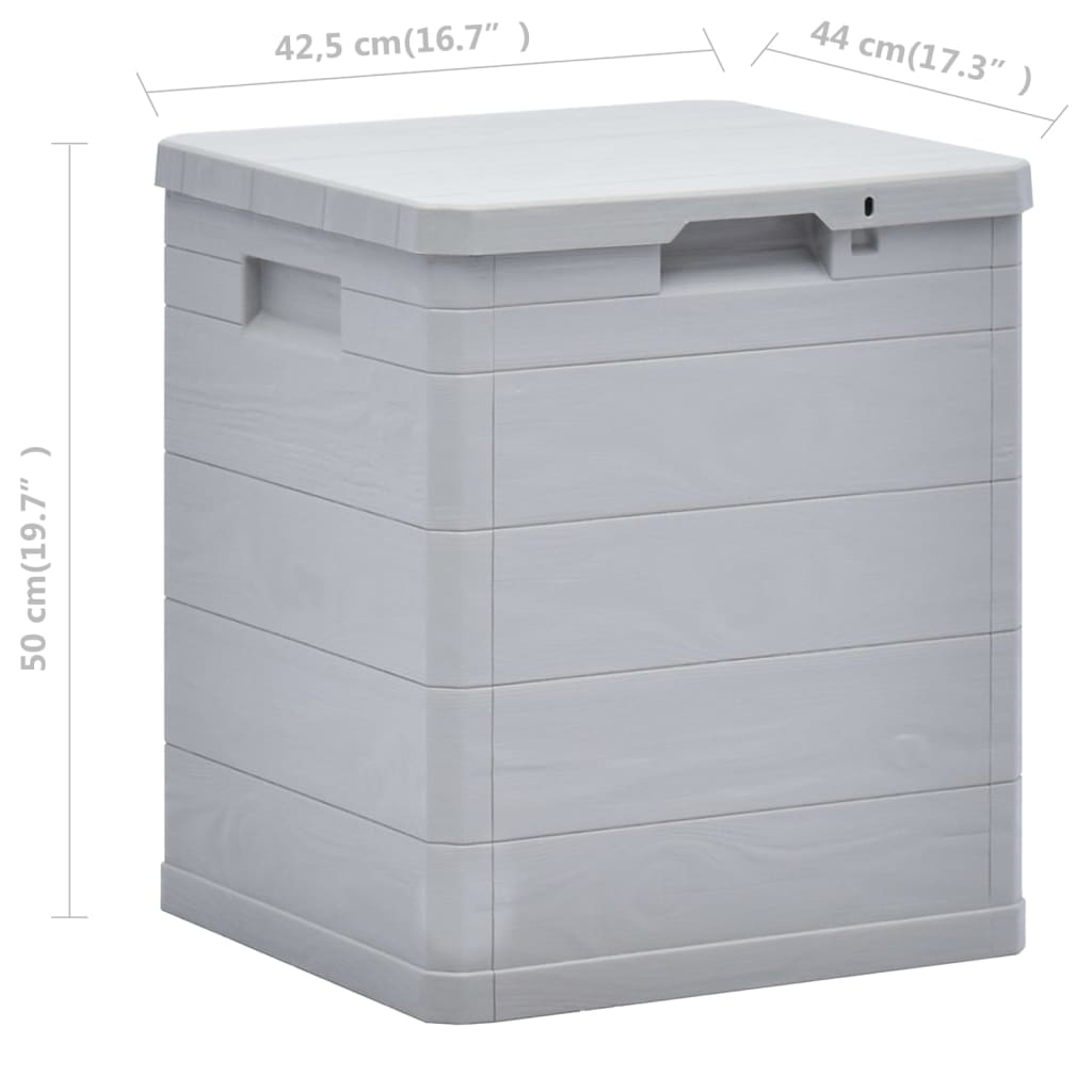 Light Grey 90L Garden Storage Box - Durable & Spacious Solution