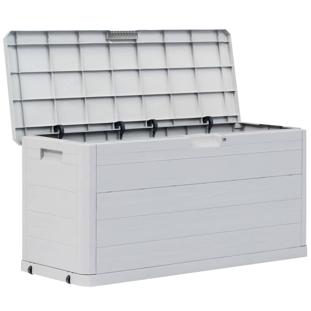 Light Grey 280L Garden Storage Box - Durable & Spacious Solution