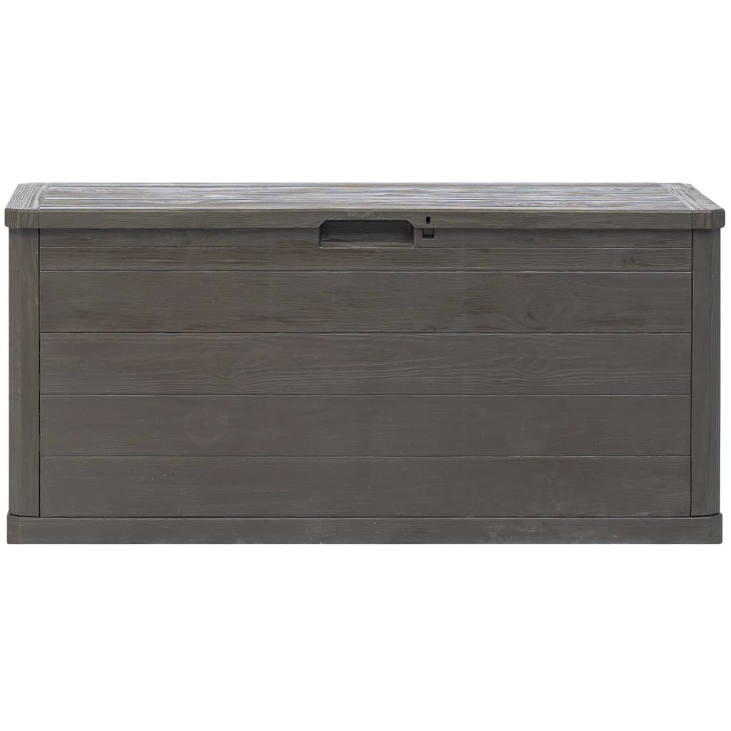 Brown 280L Garden Storage Box - Durable Outdoor Organizer