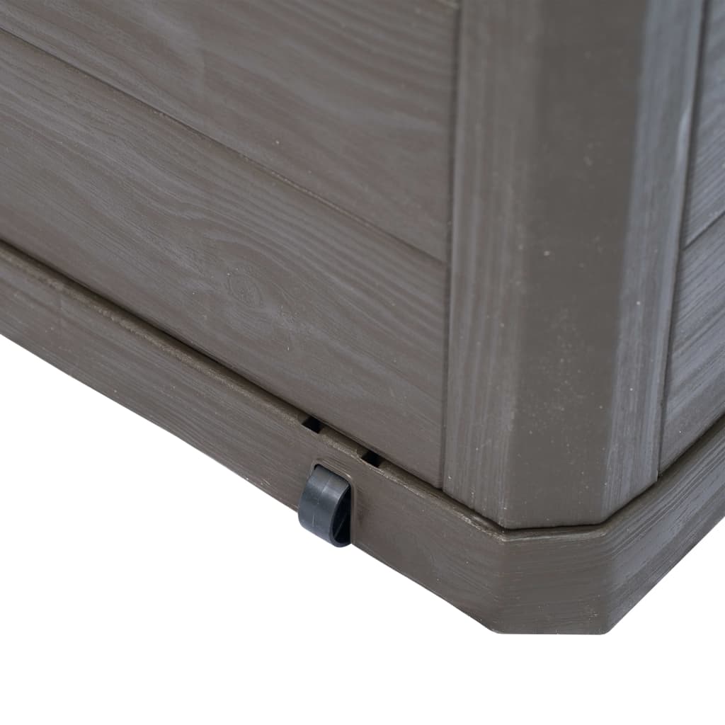 Brown 280L Garden Storage Box - Durable Outdoor Organizer