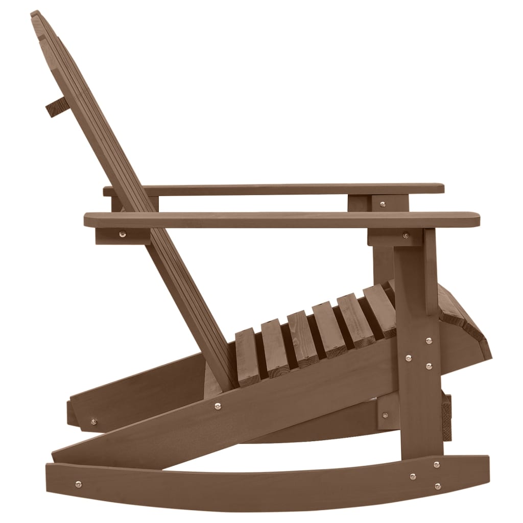 Brown Wooden Garden Rocking Chair - Stylish & Comfortable Seating