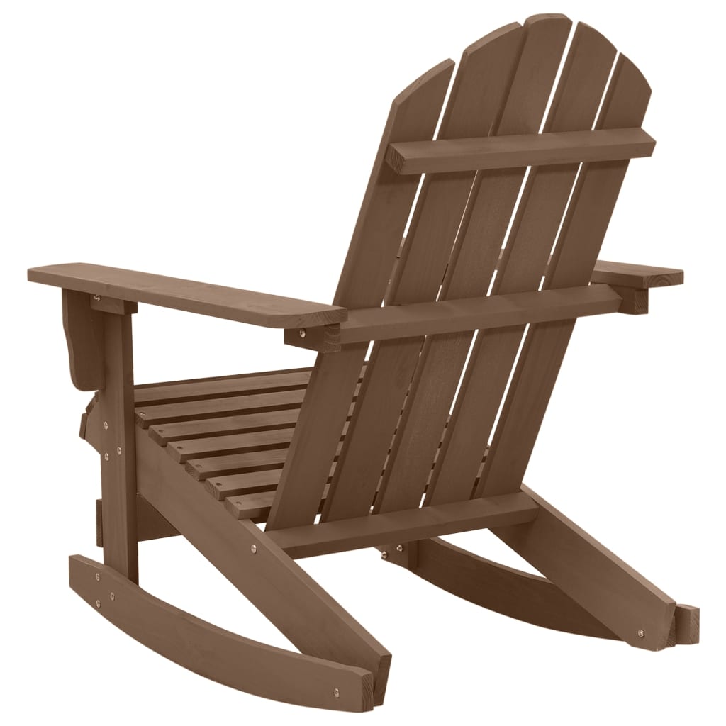 Brown Wooden Garden Rocking Chair - Stylish & Comfortable Seating