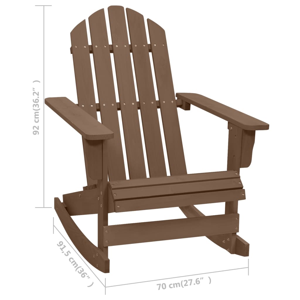 Brown Wooden Garden Rocking Chair - Stylish & Comfortable Seating