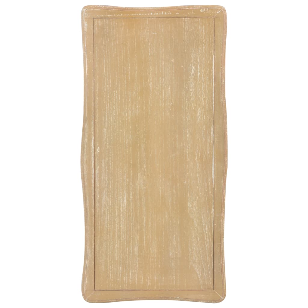 Coffee Table White and Brown 87.5x42x44 cm Solid Pine Wood