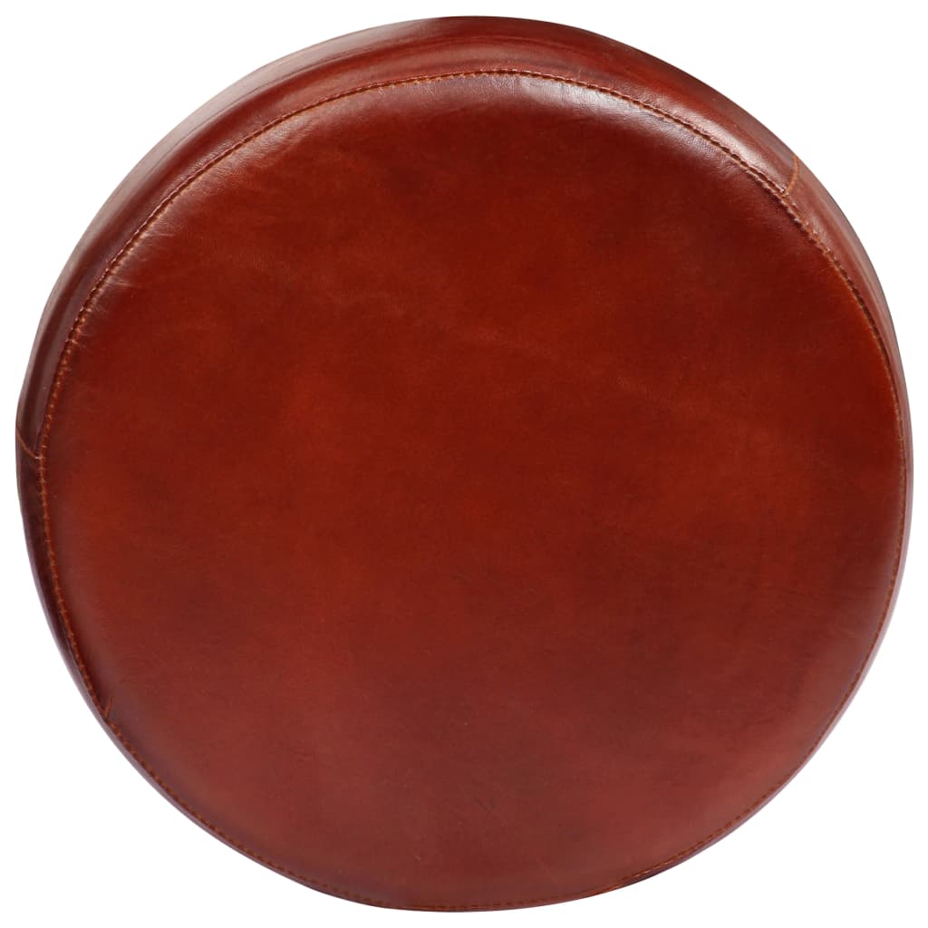 Real Leather Bar Stools, Set of 2 - Elegant & Durable Seating