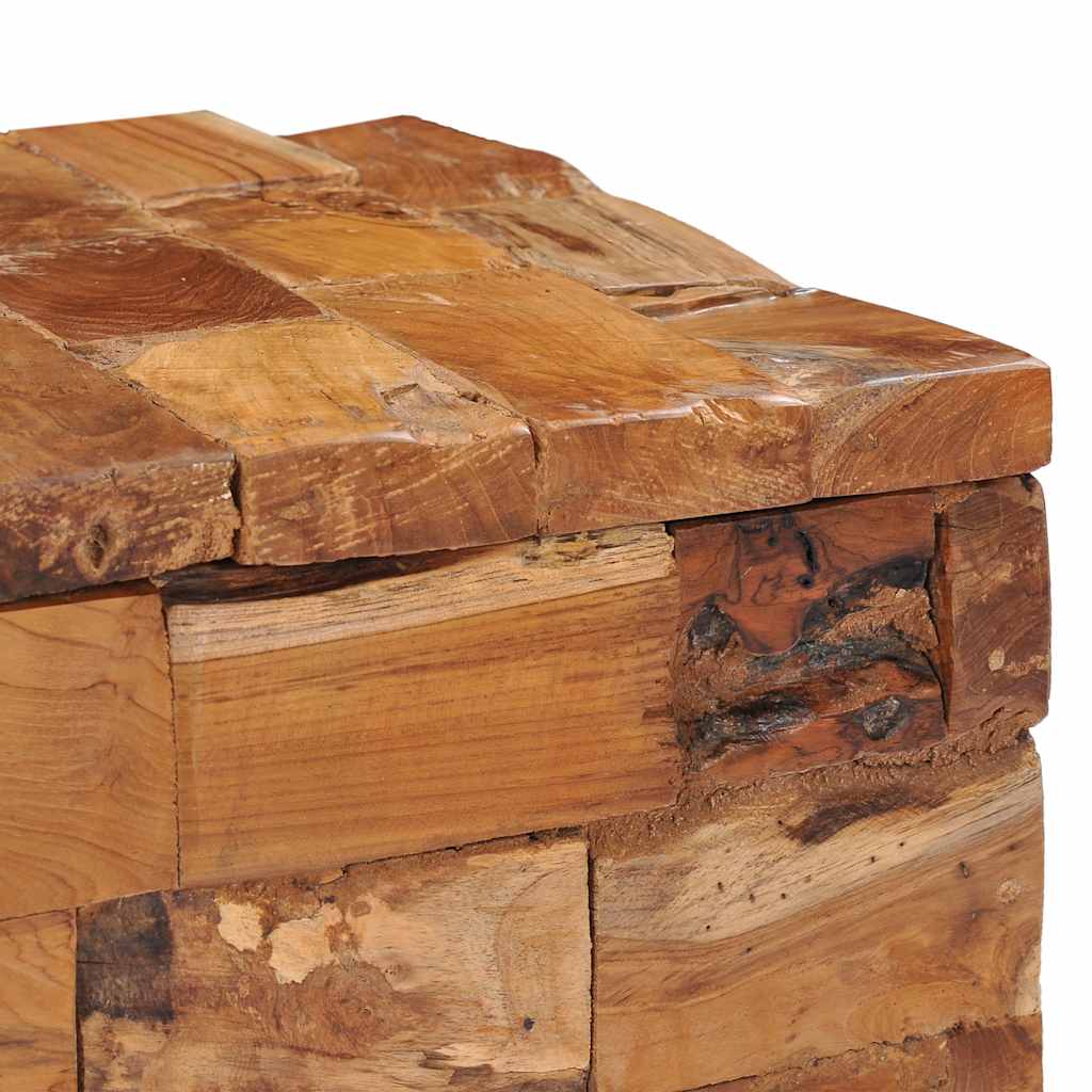 Solid Teak Wood Storage Stool - Durable and Stylish Seating Solution