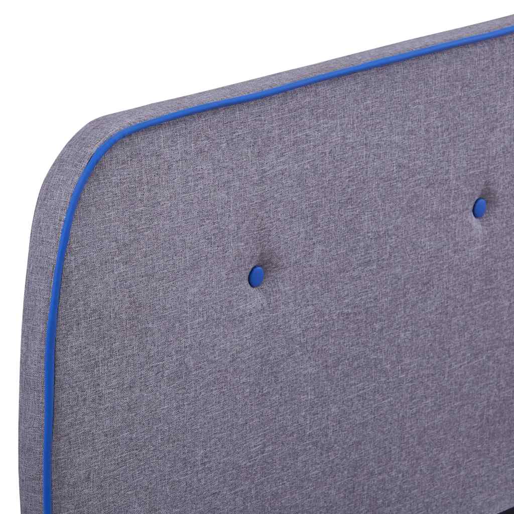 King Size Light Grey Fabric Bed Frame 150x200 cm (Mattress Not Included)