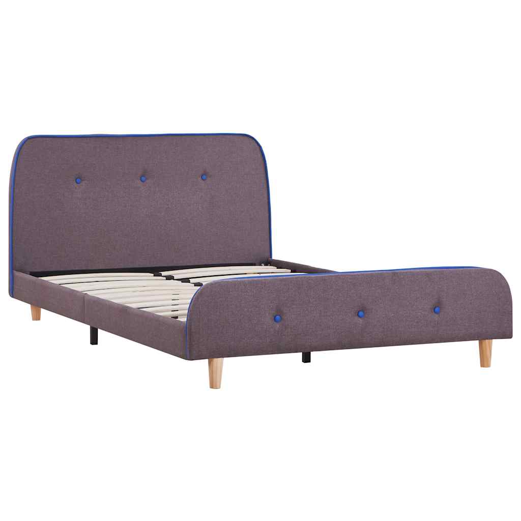 Taupe Fabric Small Double Bed Frame 120x190 cm - No Mattress