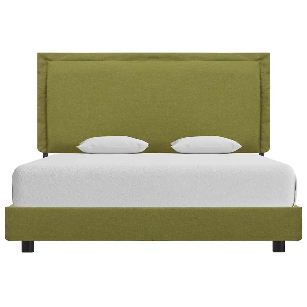 Green Fabric Bed Frame 135x190 cm Double - No Mattress
