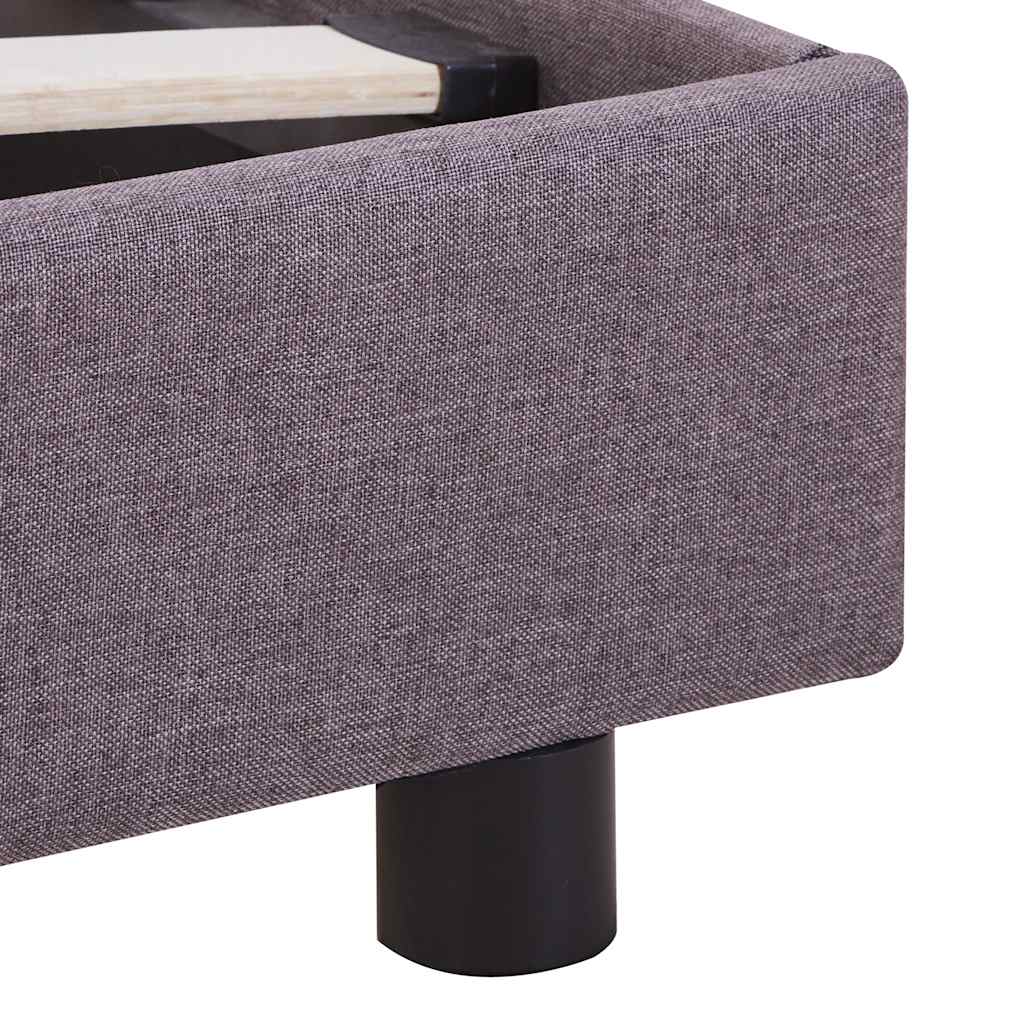 Taupe Fabric Double Bed Frame 135x190 cm - No Mattress Included