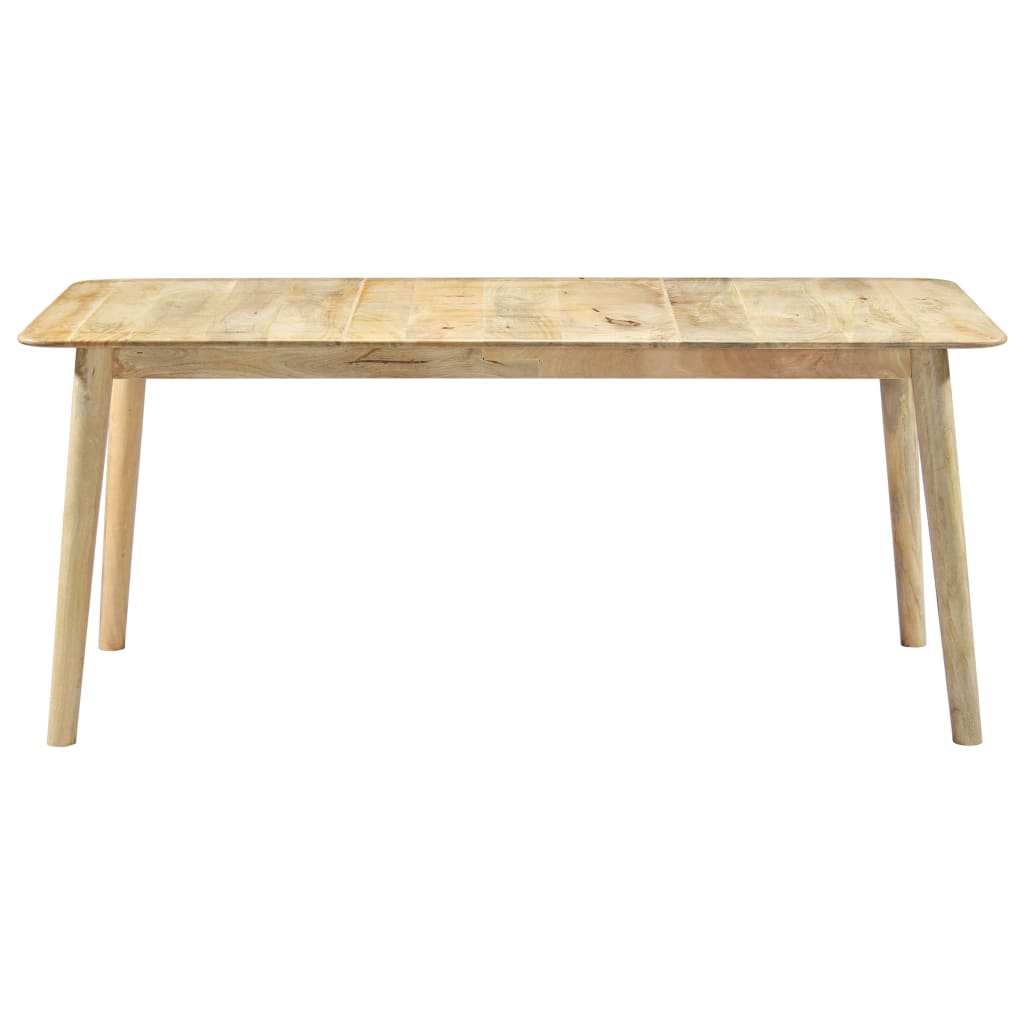 Solid Mango Wood Dining Table - 180x90x76 cm Rustic Charm