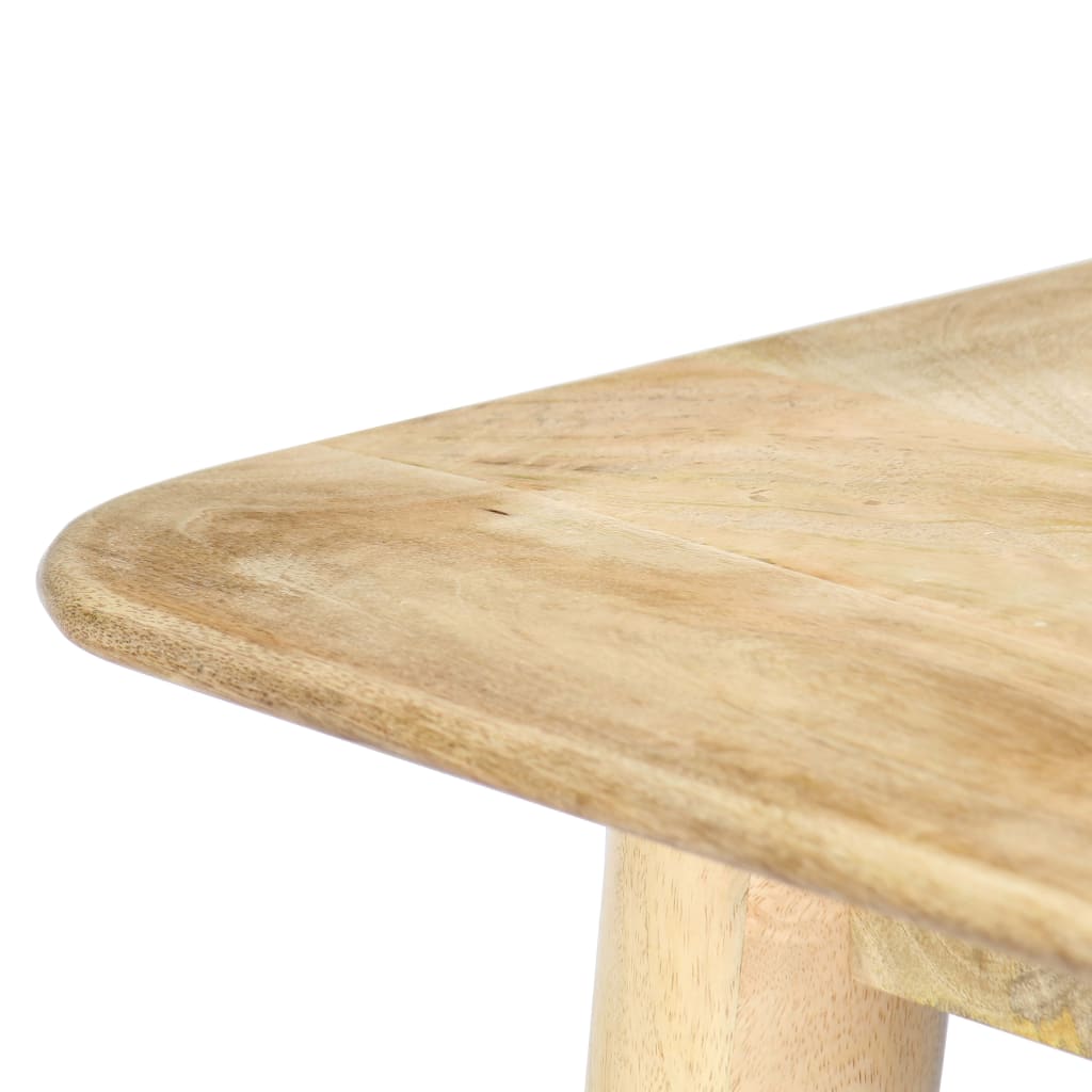 Solid Mango Wood Dining Table - 180x90x76 cm Rustic Charm