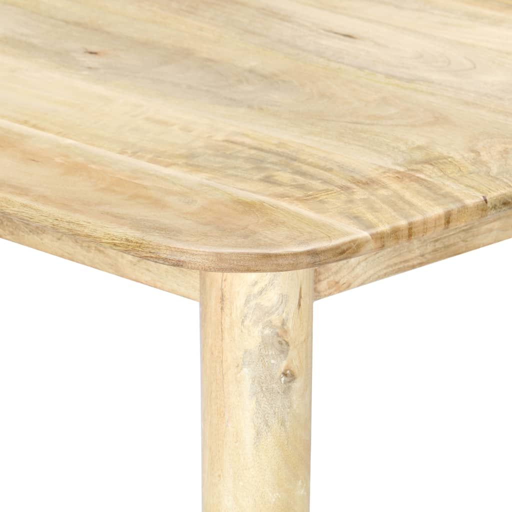 Solid Mango Wood Dining Table - 180x90x76 cm Rustic Charm