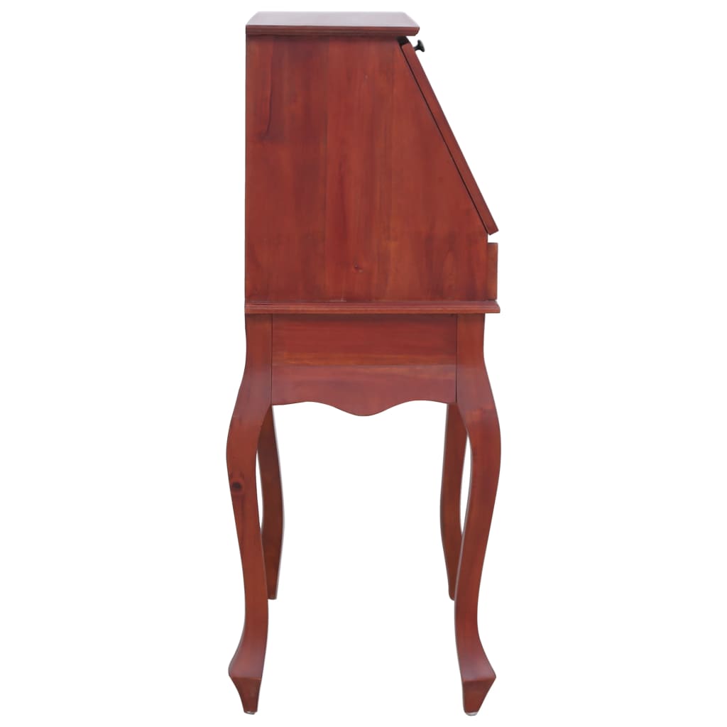 Solid Mahogany Brown Secretary Desk - 78x42x103 cm