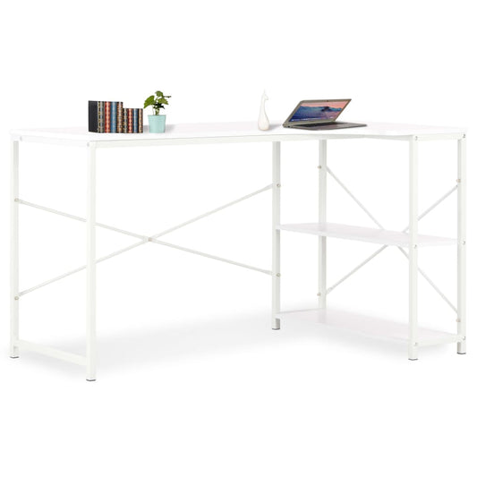Sleek White Computer Desk 120x72x70 cm - Modern & Durable Design
