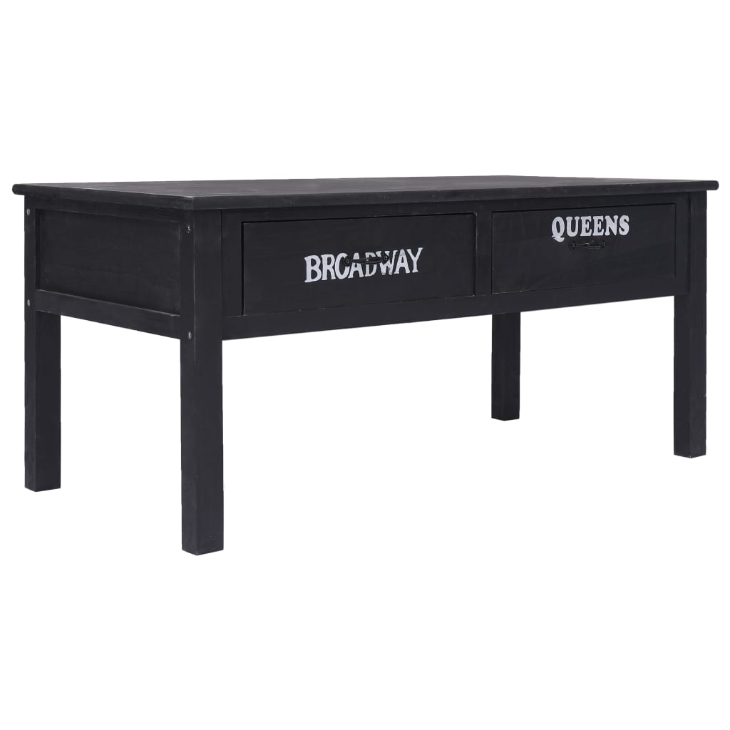 Coffee Table Black 100x50x45 cm Wood