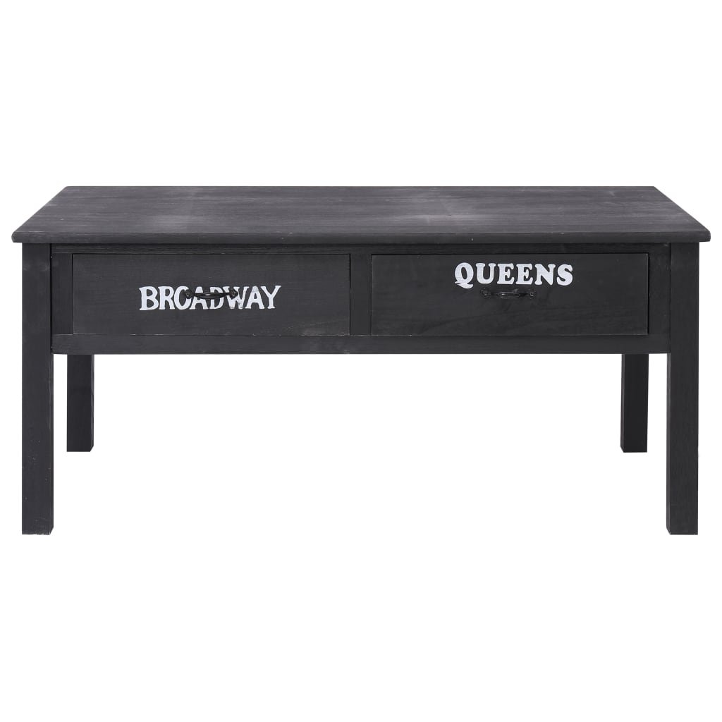 Coffee Table Black 100x50x45 cm Wood