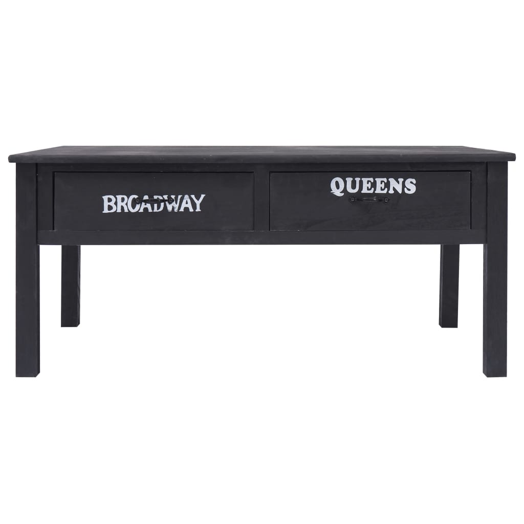 Coffee Table Black 100x50x45 cm Wood