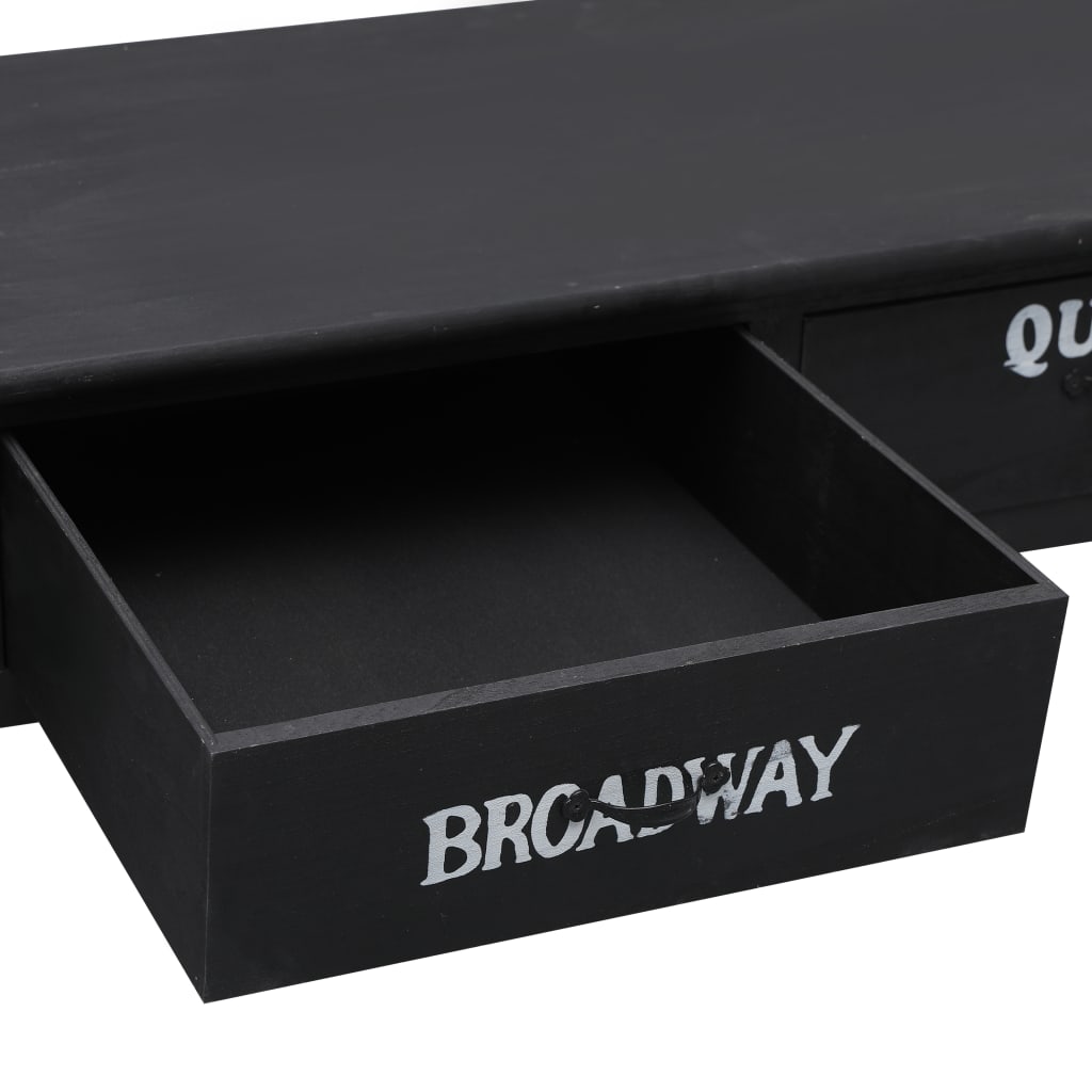 Coffee Table Black 100x50x45 cm Wood