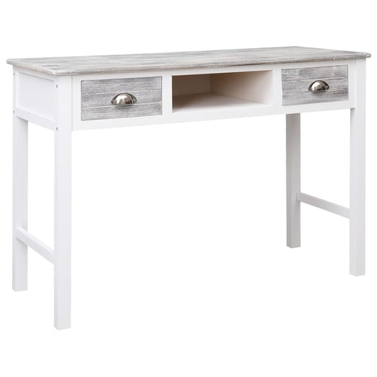 Modern Grey Writing Desk, 110x45x76 cm, Quality Wood Finish