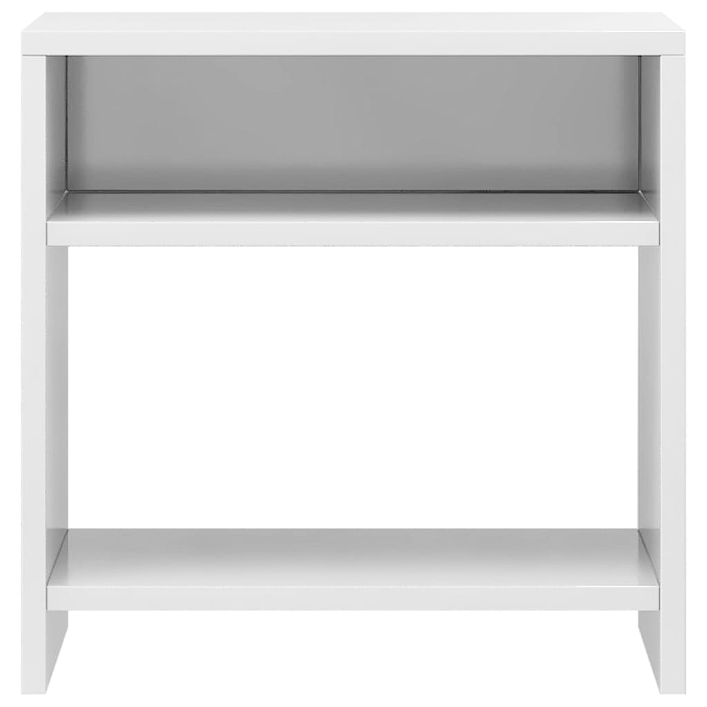 High Gloss White Bedside Cabinet, Engineered Wood, 40x30x40 cm