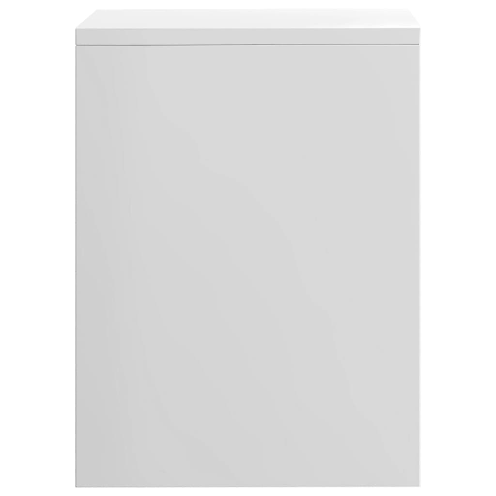High Gloss White Bedside Cabinet, Engineered Wood, 40x30x40 cm
