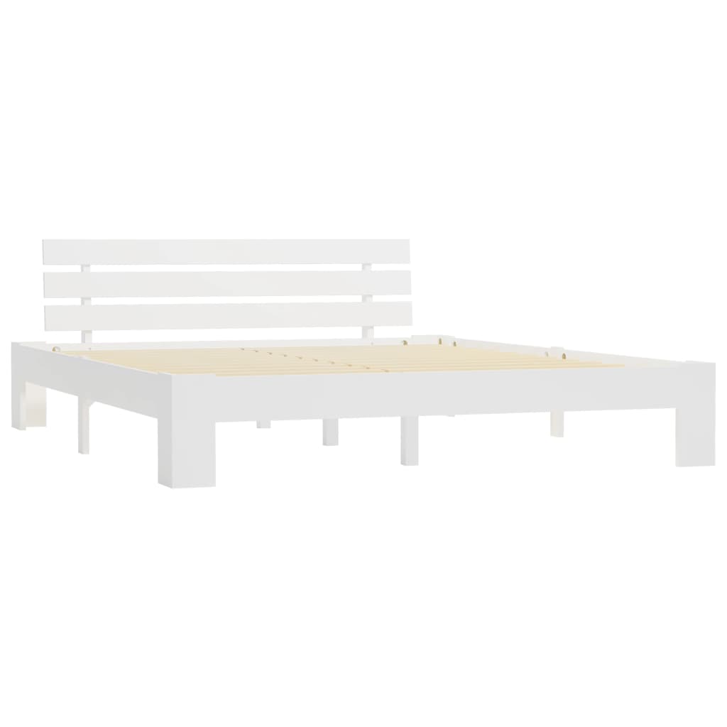 Solid Pine Bed Frame White 180x200cm - No Mattress Included