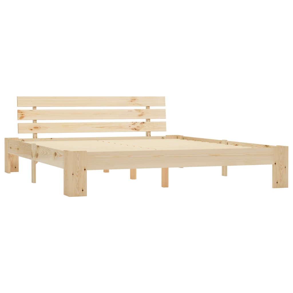 Solid Pine Wood Bed Frame 180x200cm - No Mattress Included