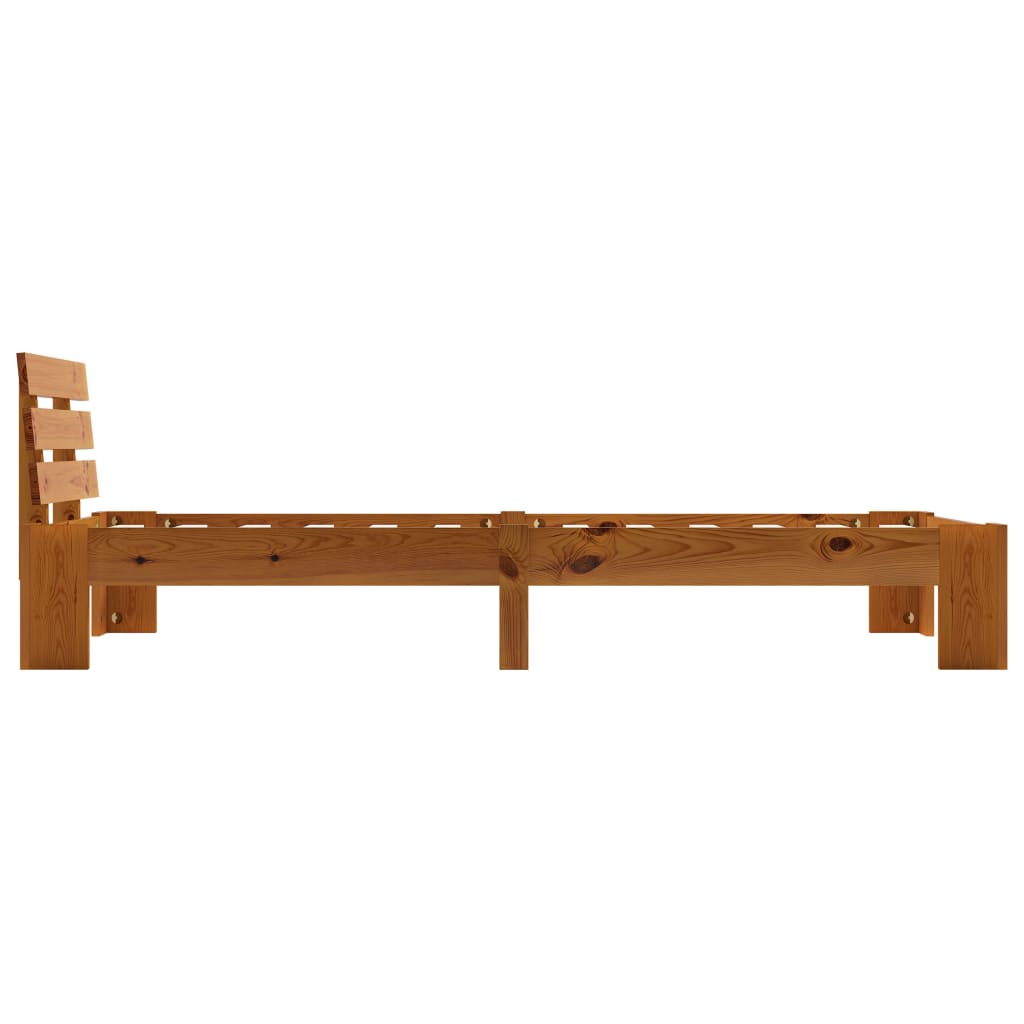 Solid Pine Wood Bed Frame - Honey Brown 100x200cm