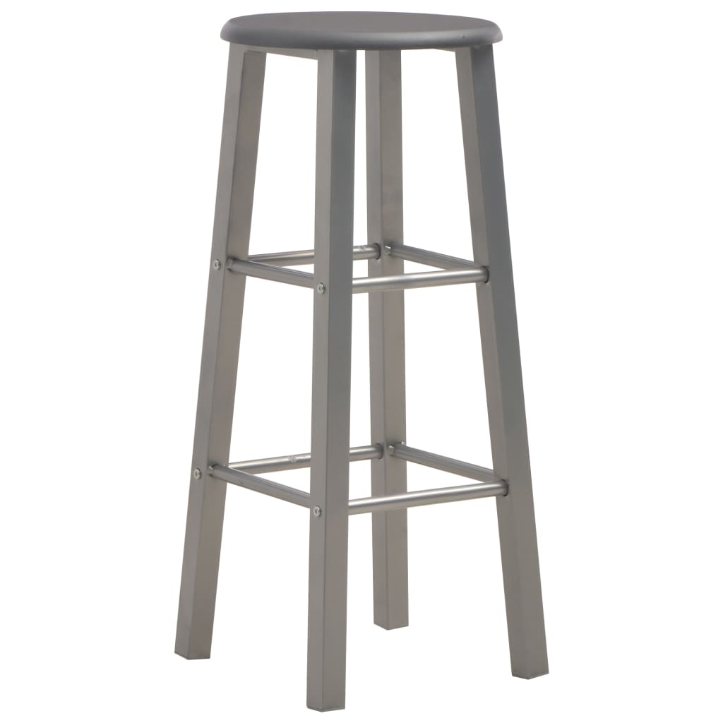 Anthracite MDF Bar Stools Set of 2 - Stylish & Durable Seating