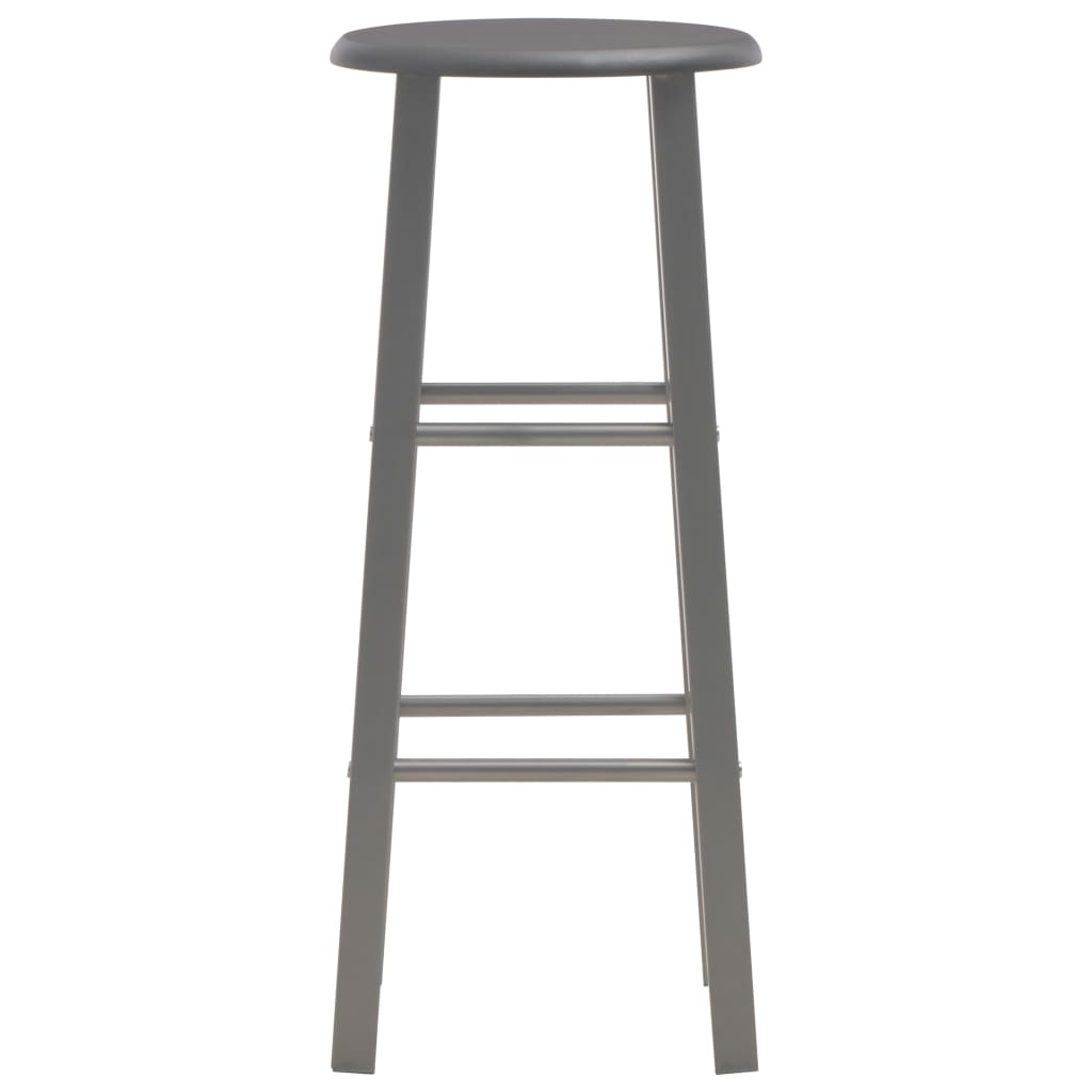 Anthracite MDF Bar Stools Set of 2 - Stylish & Durable Seating