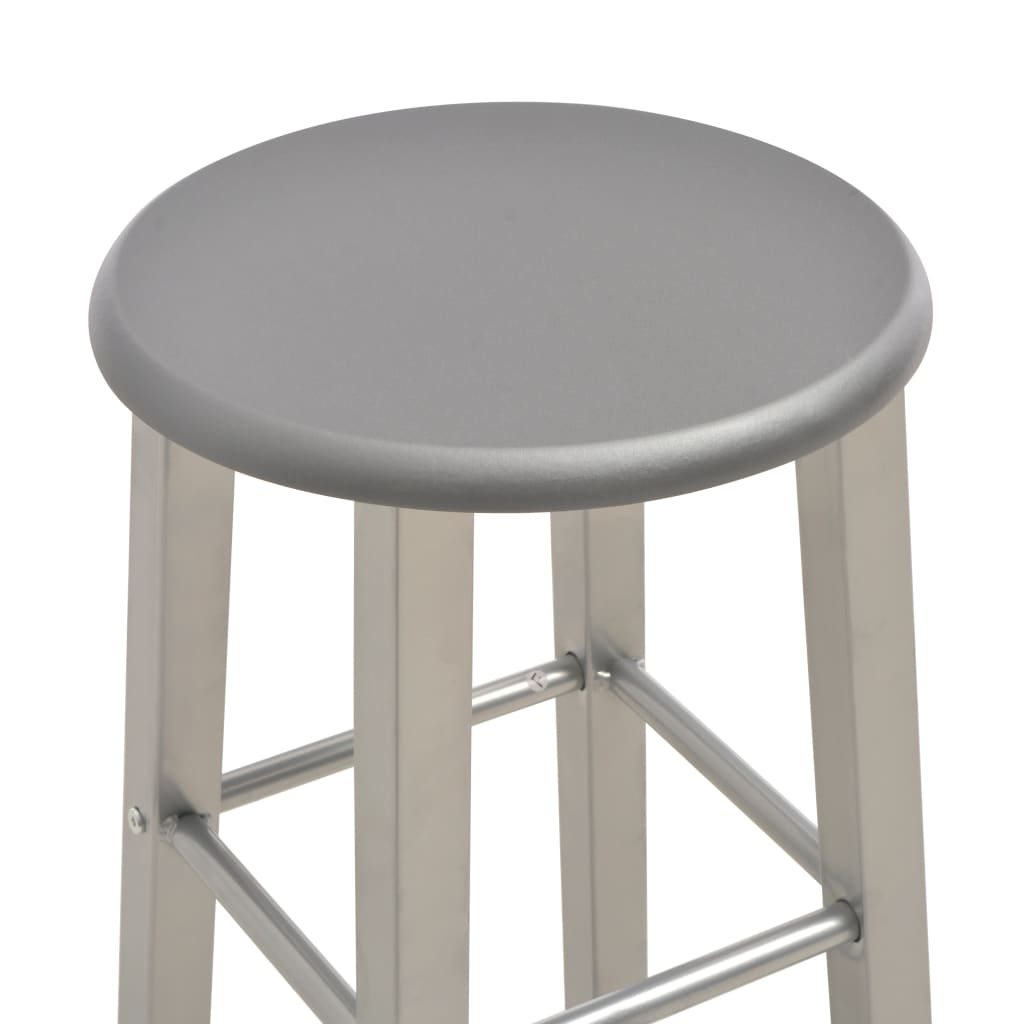Anthracite MDF Bar Stools Set of 2 - Stylish & Durable Seating